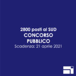 2800 posti concorso pubblico 2021 per la pubblica amministrazione del sud